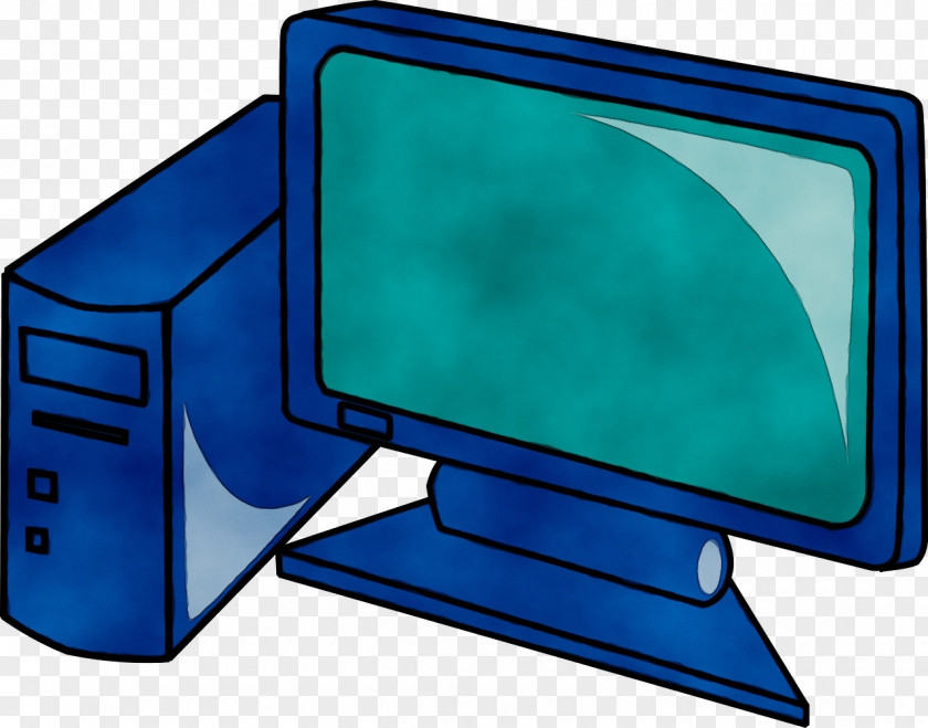 Electric Blue Desktop Computer Monitor Accessory Clip Art Screen Output Device PNG