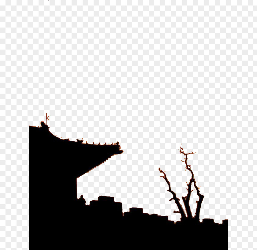 Ancient Town Of Dead Trees Fortifications Xian Silhouette Architecture PNG