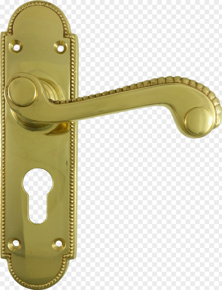 Brass Door Handle Metal Material PNG