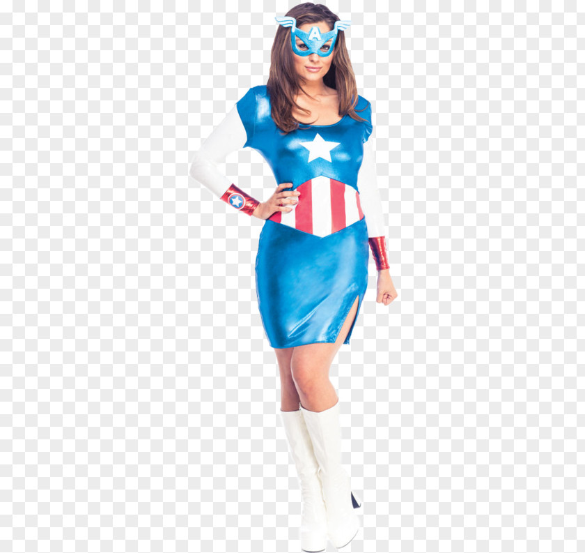 Captain America American Dream Costume Superhero Woman PNG