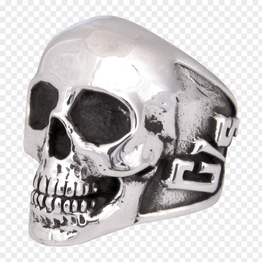 Steel Titanium Ring Skull PNG