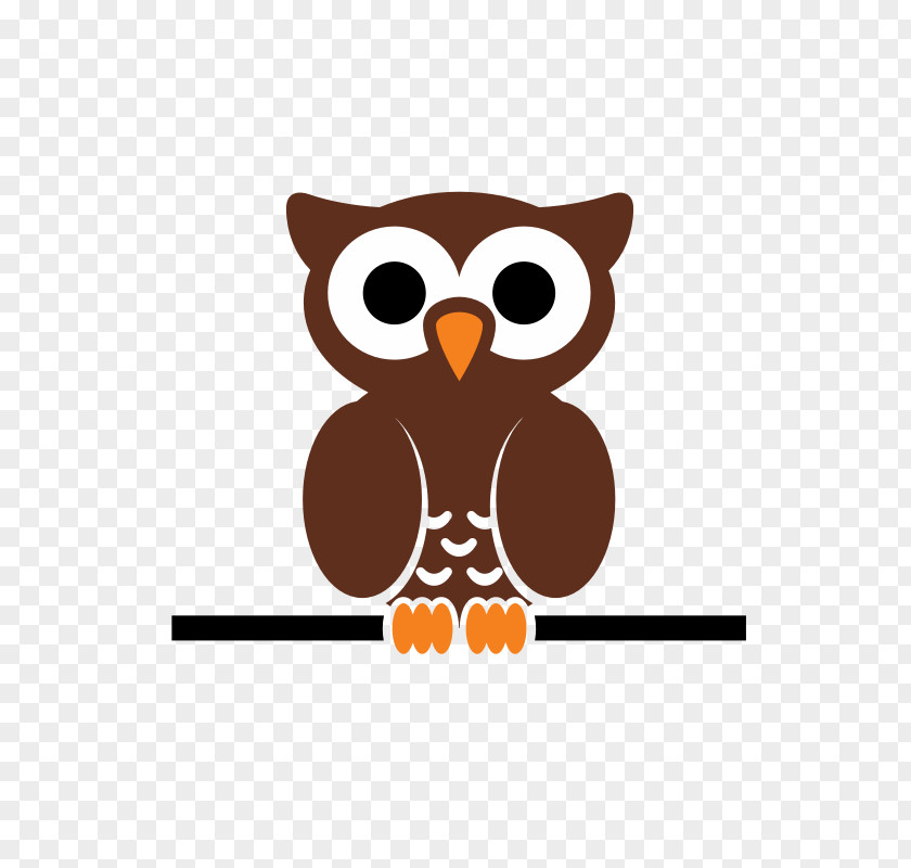 Cartoon Brown Eyes Tropical Screech Owl Clip Art PNG