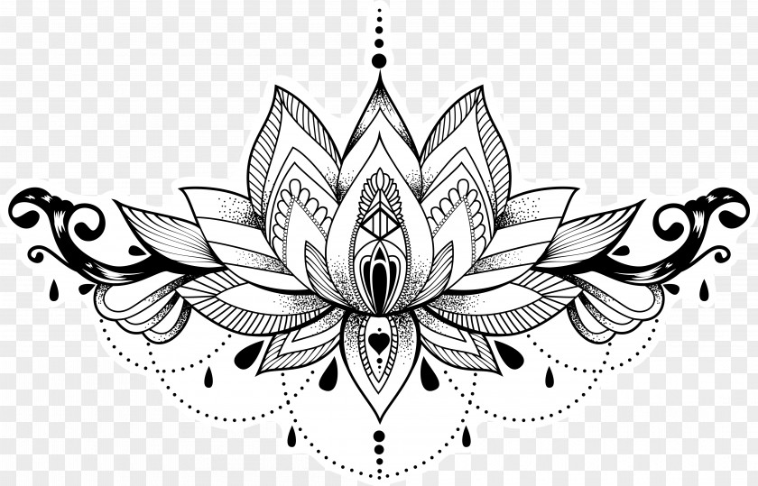 Mandalas Abziehtattoo Nelumbo Nucifera Henna Drawing PNG