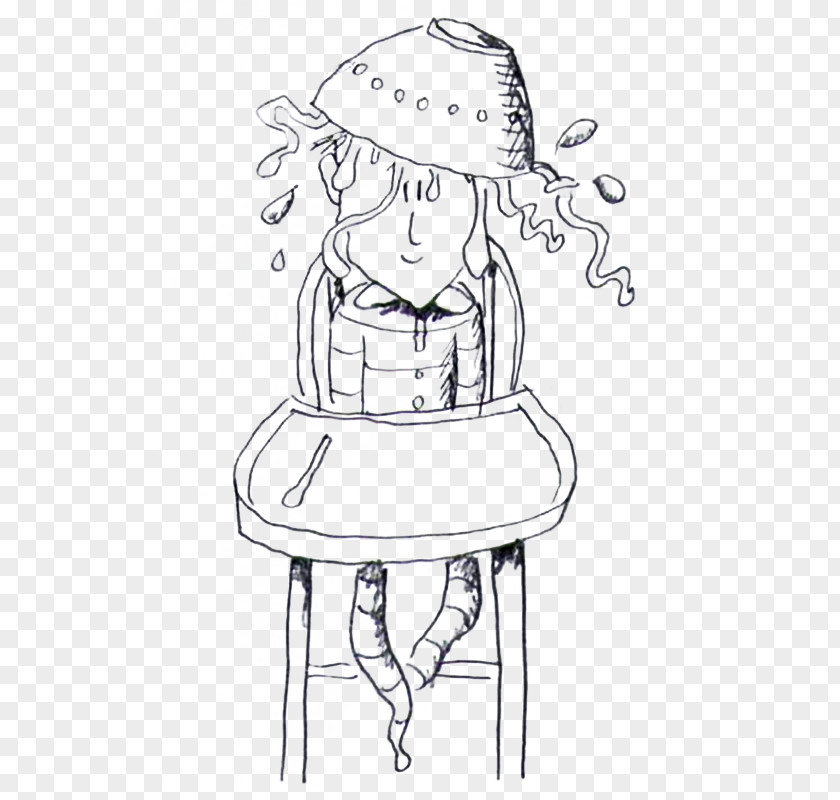 Princess And The Pea Finger Line Art Sketch PNG