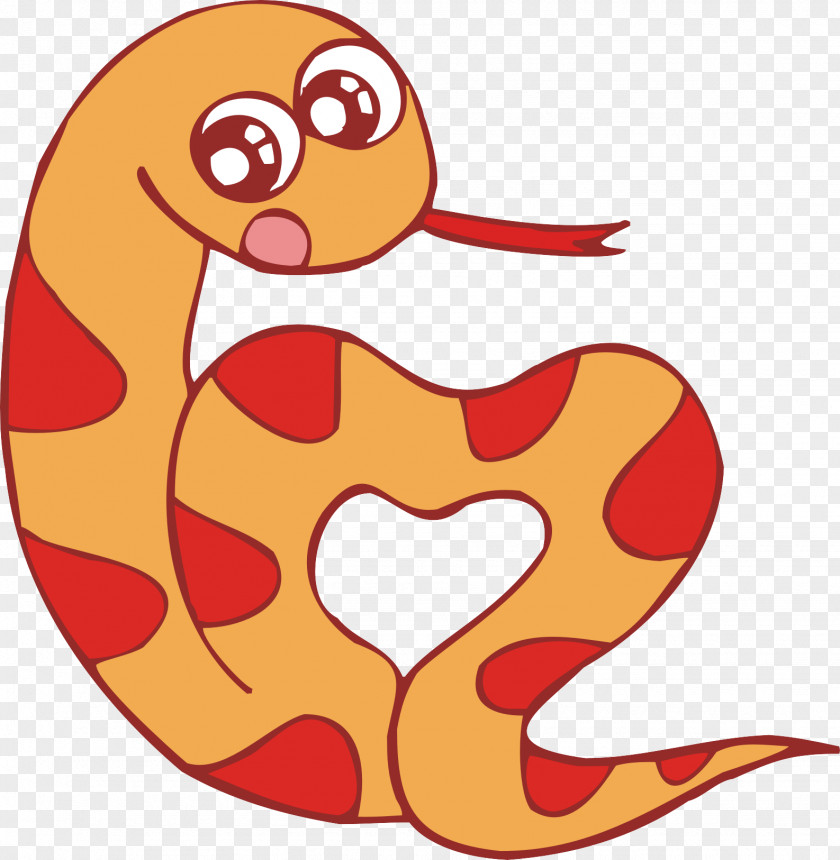 Creative Hand-painted Snake Cartoon PNG