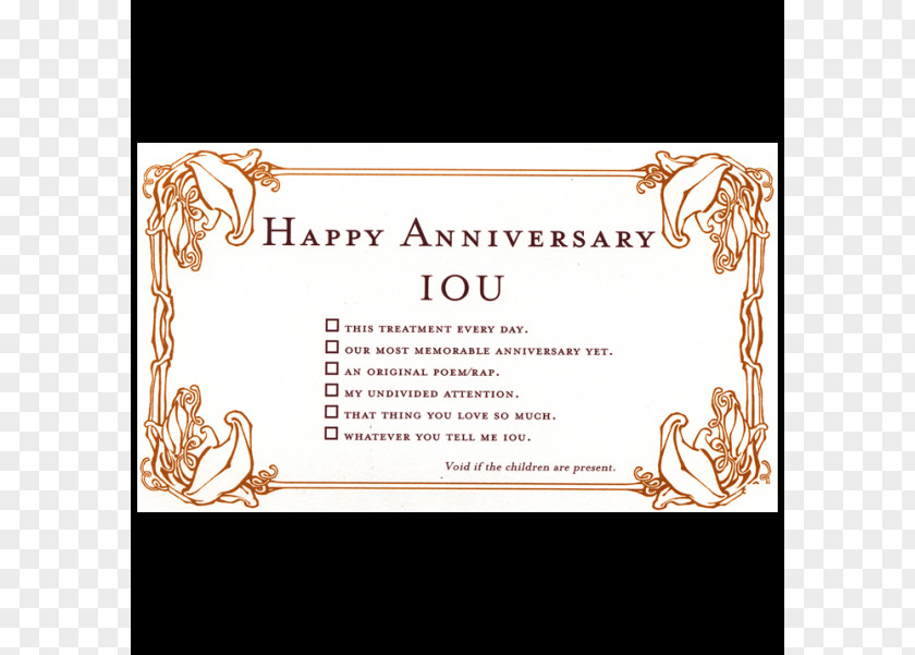 Happy Anniversary Romantic Greeting & Note Cards Line Font PNG