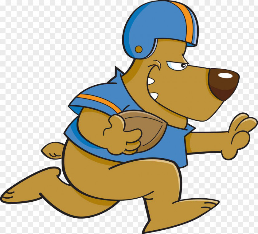 Puppy Relay Race Dog Cartoon American Football PNG