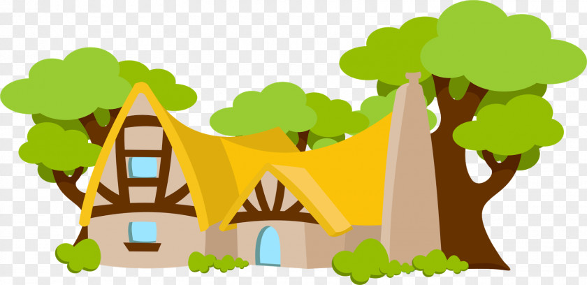 Snow White And The Seven Dwarfs Party Drawing House PNG