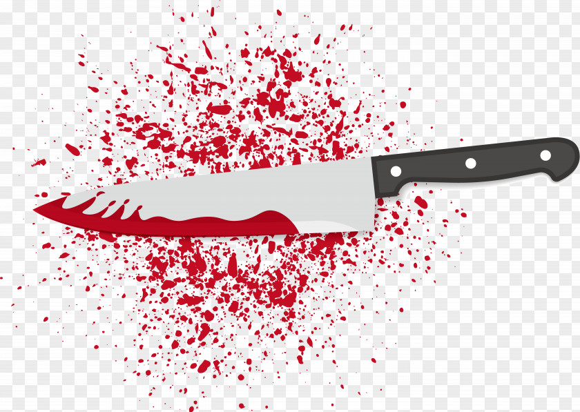 Splashes Of Blood And Knives Text Red Illustration PNG