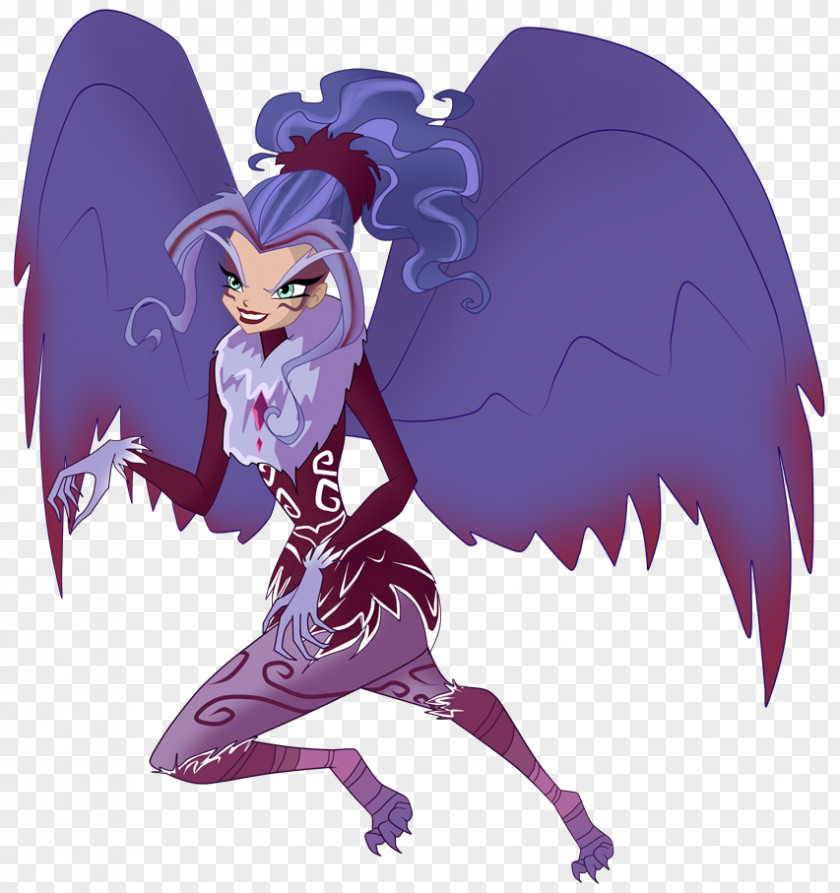 Stormy Demon Cartoon Purple Legendary Creature PNG