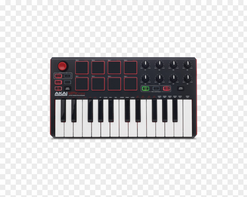 USB Computer Keyboard Akai Professional MPK Mini MKII MIDI Controllers PNG