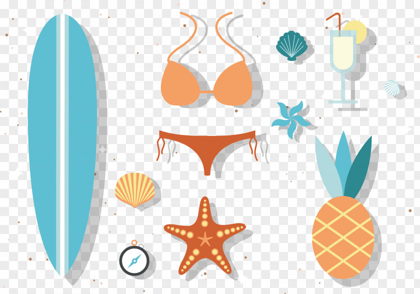 Vector Beach Sandy Illustration PNG