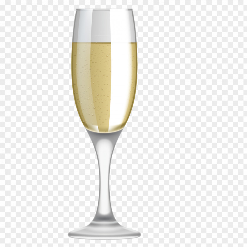 Vector Champagne White Wine Glass PNG