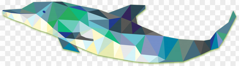 Vector Hand-painted Crystal Dolphin Euclidean Polygon PNG