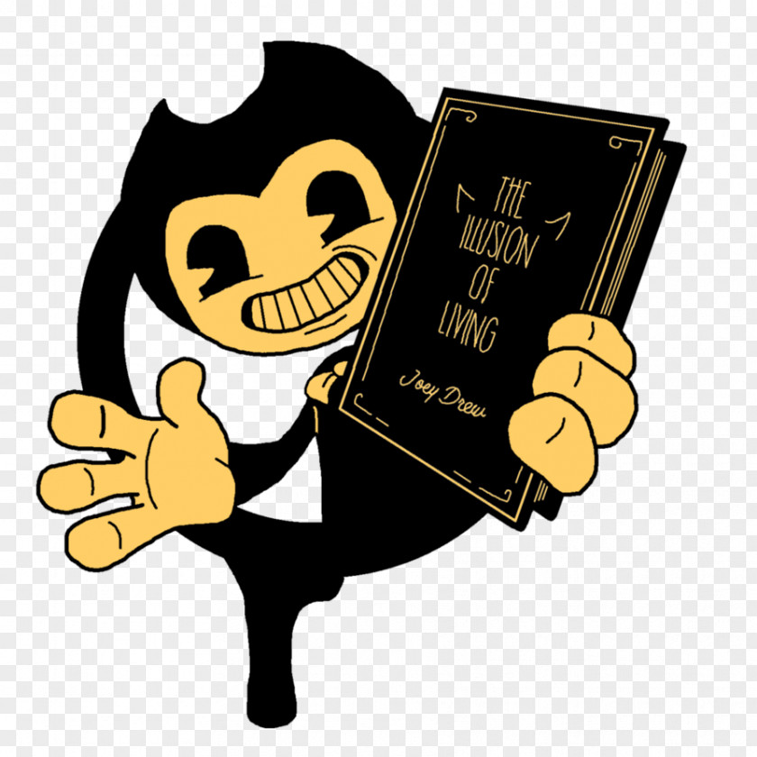Holding Book Bendy And The Ink Machine TheMeatly Games Axe Drawing Fan Art PNG