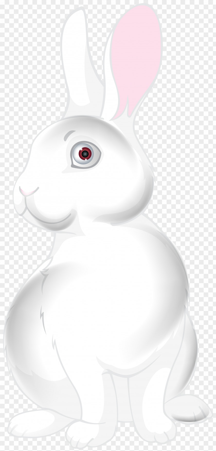 White Bunny Cartoon Clip Art Image Domestic Rabbit Easter Hare PNG