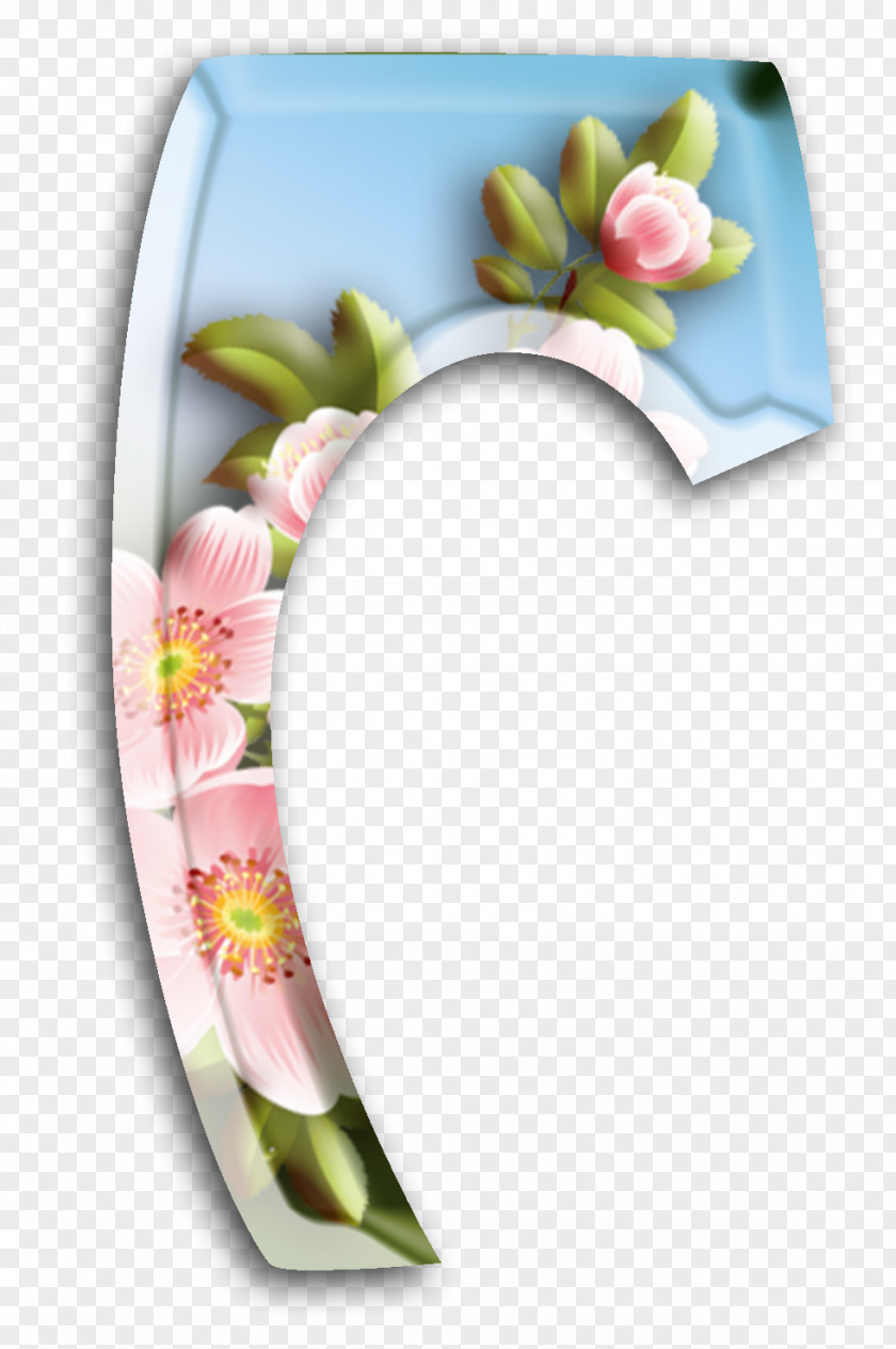 Dali Letter Dishware Flower Floral Design PNG