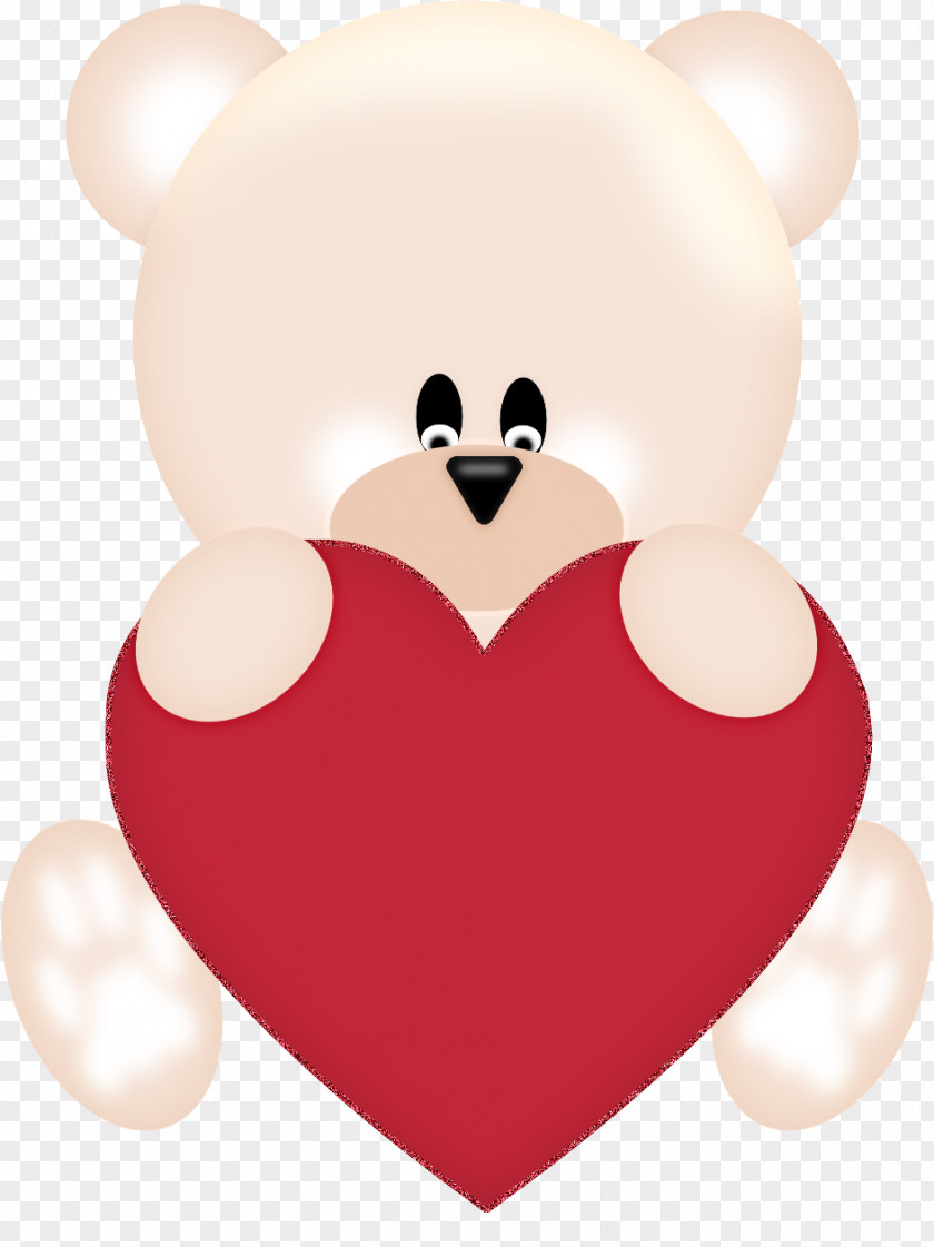 Bear Valentine's Day Love Heart PNG