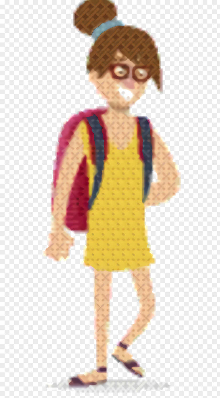 Crochet Costume Yellow Background PNG