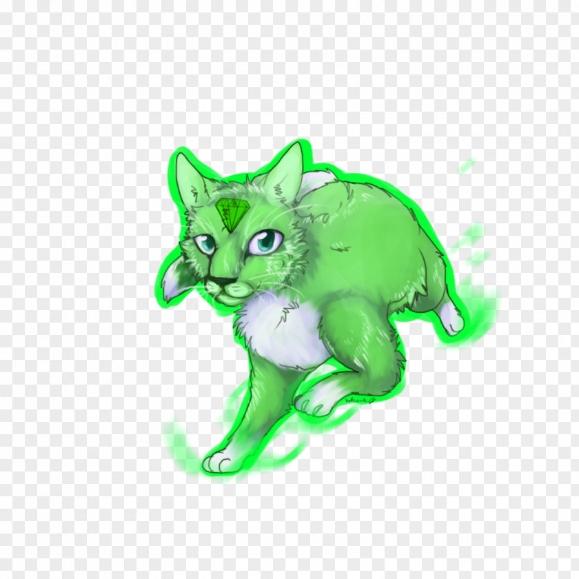 Emerald Water Kitten Whiskers Cat Cartoon PNG