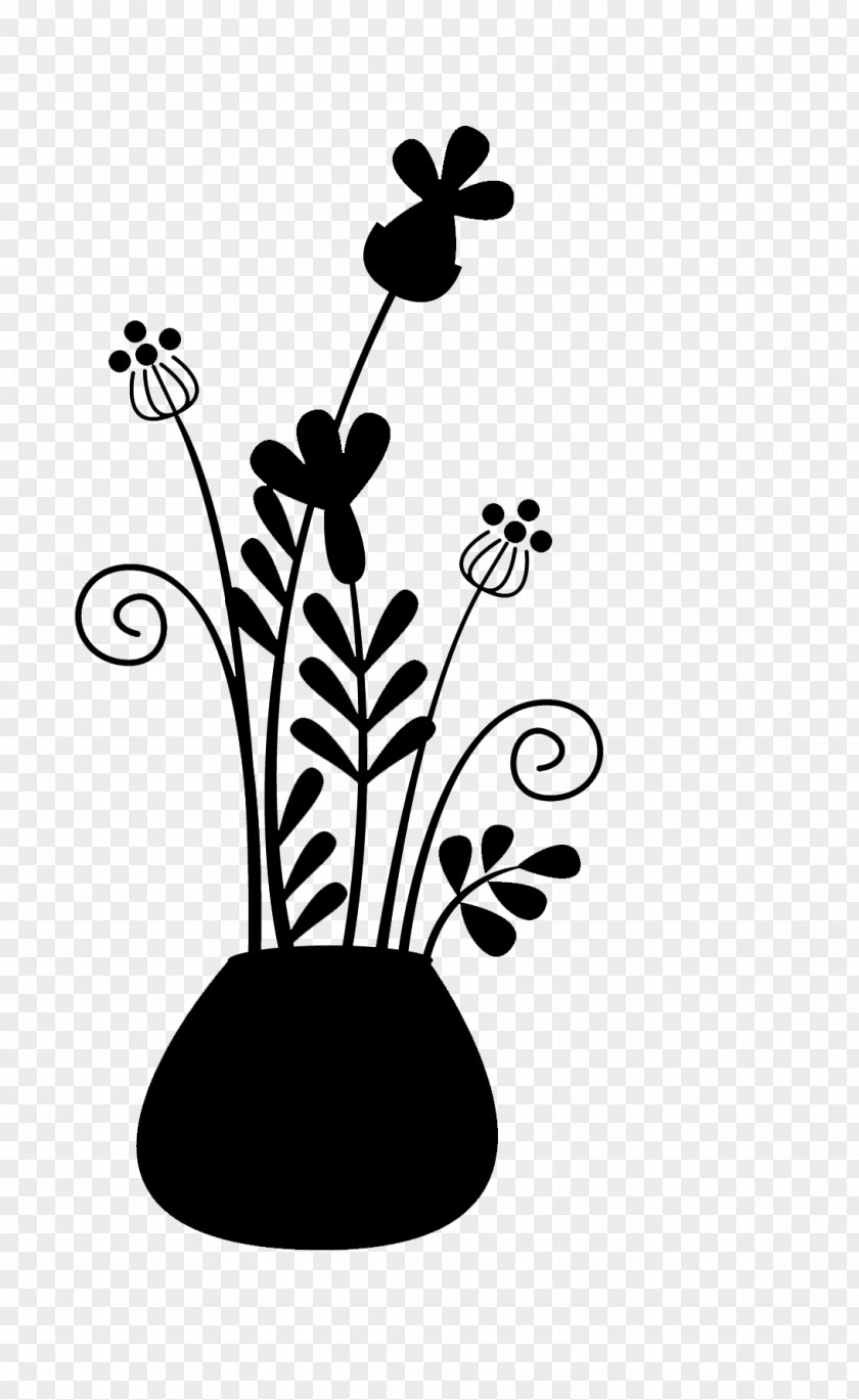 Flower Plant Stem Leaf Clip Art Line PNG