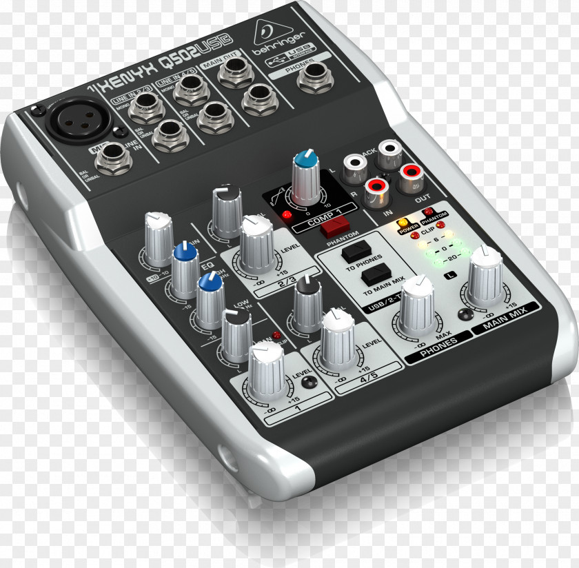 Mixer Microphone Preamplifier Audio Mixers Behringer PNG