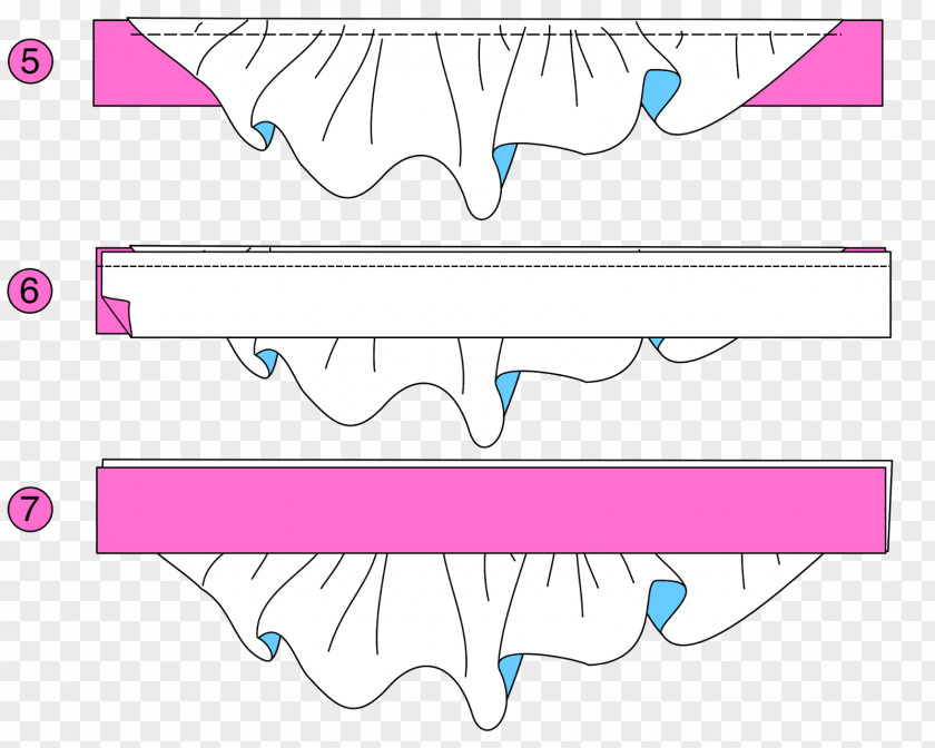 Ruffle Paper Sewing Dress Pattern PNG