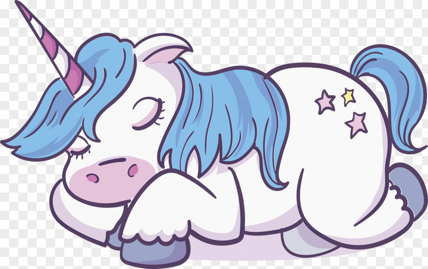 The Sleeping Unicorn Clip Art PNG