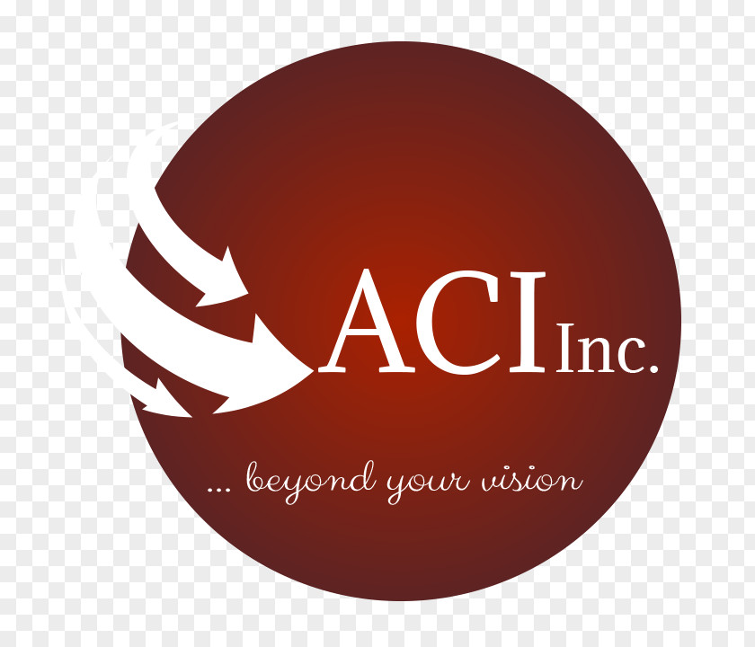 ACI Logo Brand Maroon Font PNG