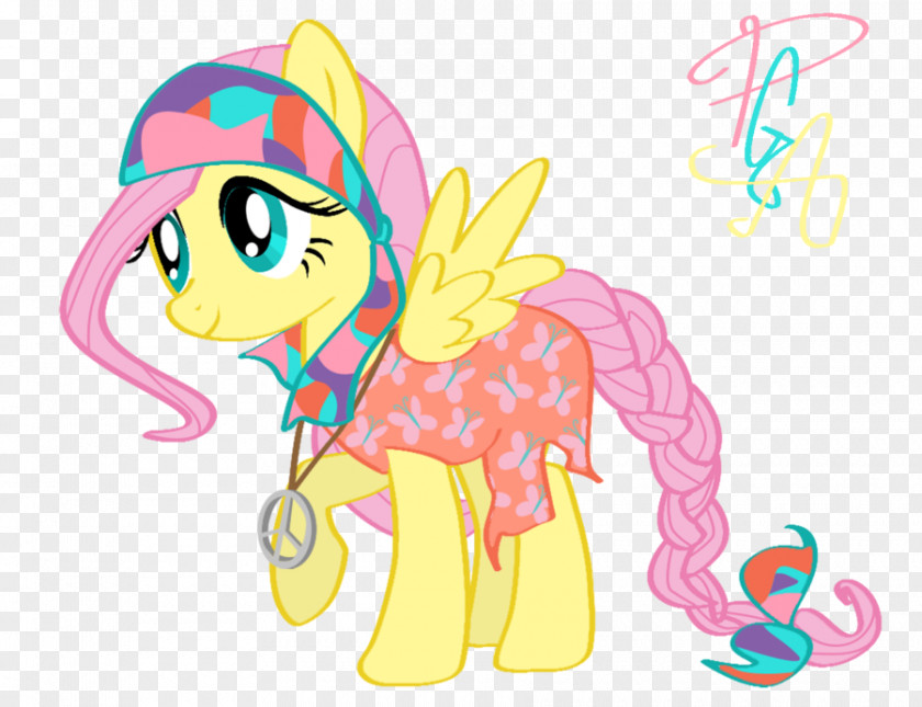 Hippie Fluttershy Rainbow Dash Pinkie Pie Spike Character PNG