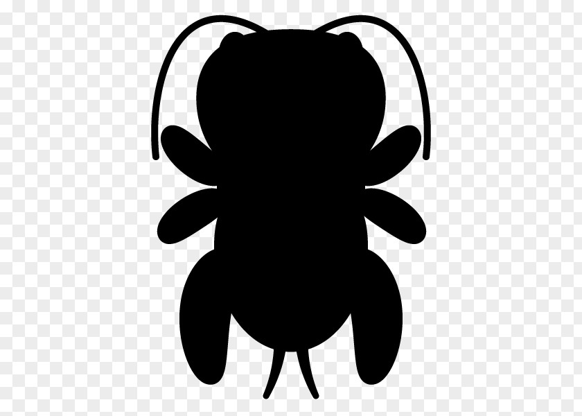 Insect Black Silhouette White Clip Art PNG