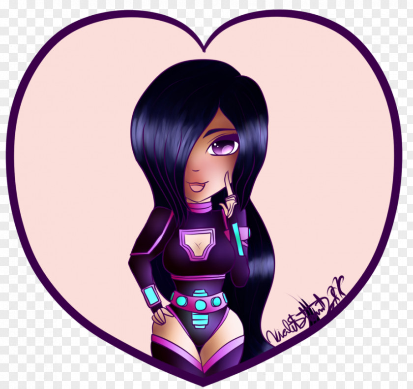 Purple Black Hair Coloring Cartoon PNG