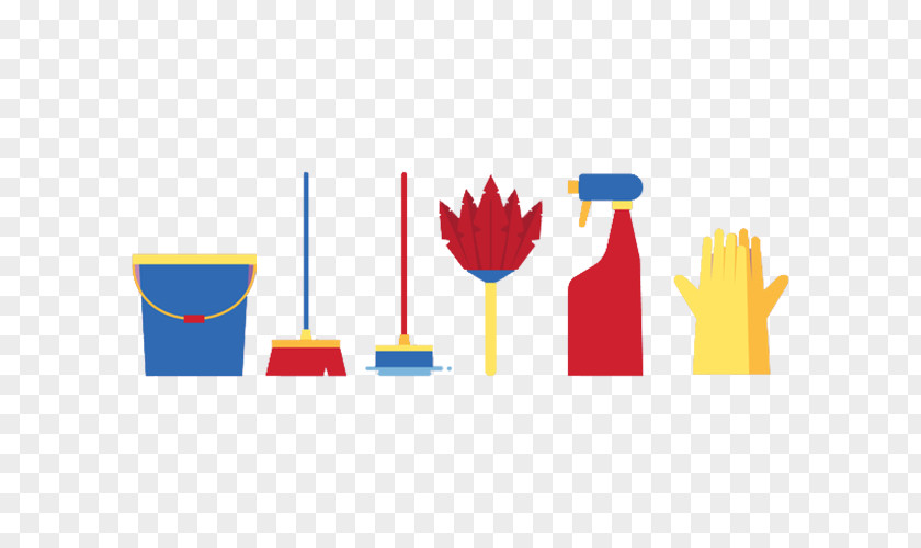 Blue Bucket Watering Gloves Mop Can PNG
