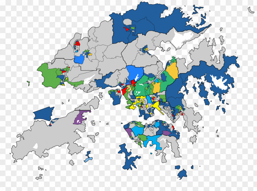 Map Hong Kong Local Elections, 2015 Art PNG