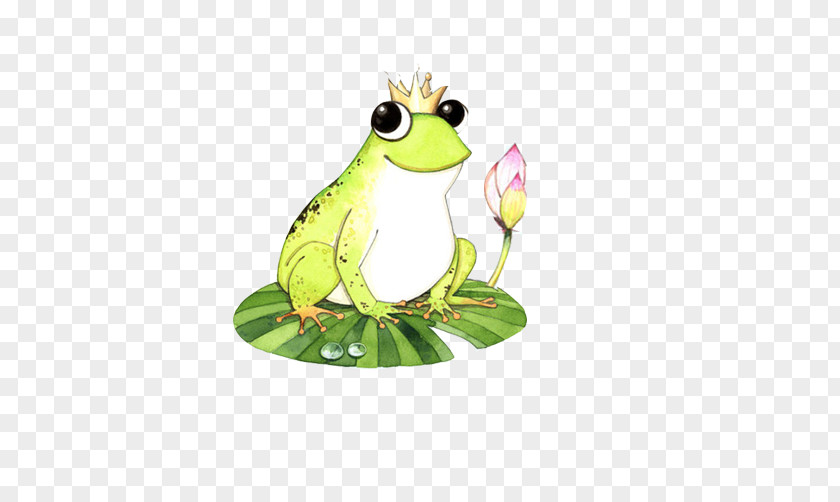 Smiling Frog Picture Material Tree Cartoon Illustration PNG