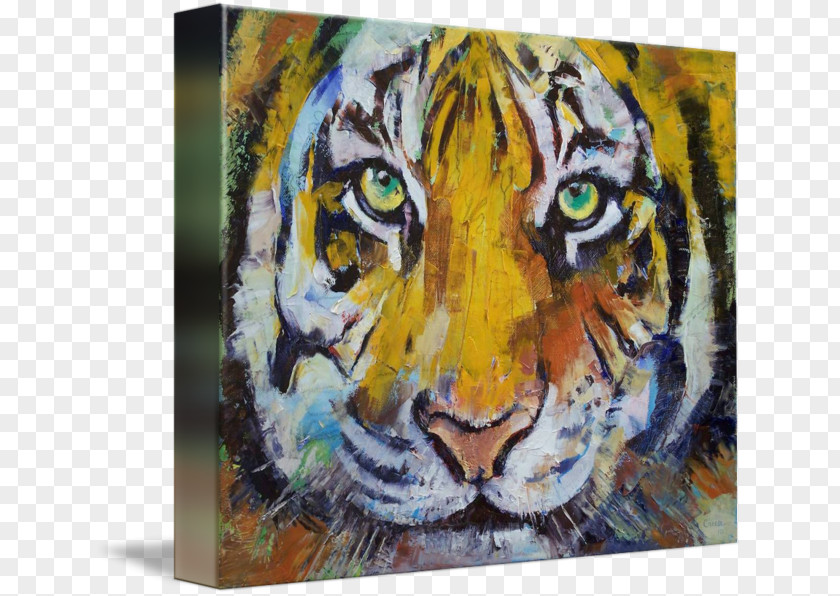 Tiger Painting Canvas Print Art PNG