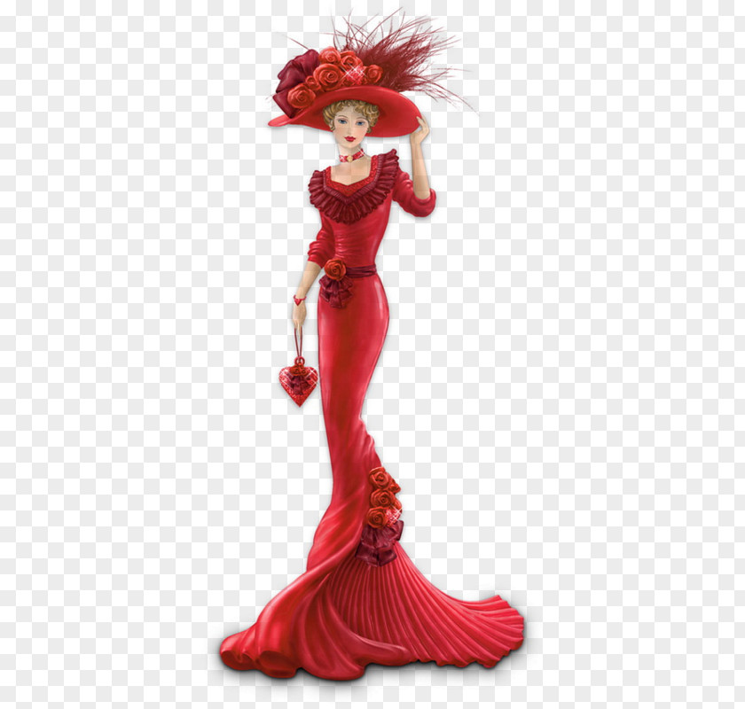 Woman Victorian Era Figurine Vintage Clothing Art PNG