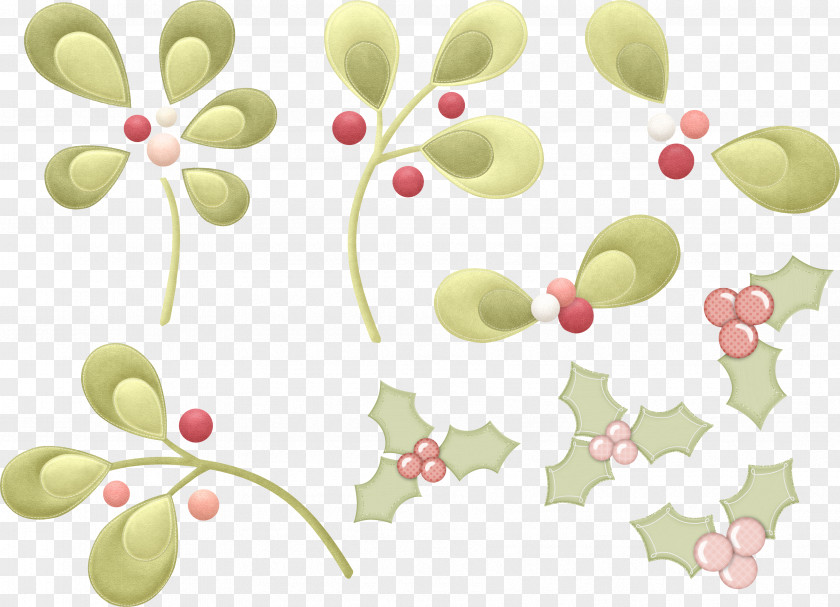 Design Petal Floral Green Pattern PNG