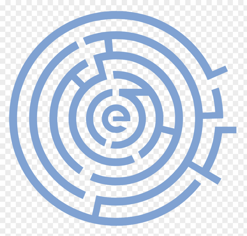 Simple Circle Hedge Maze Labyrinth Picture PNG