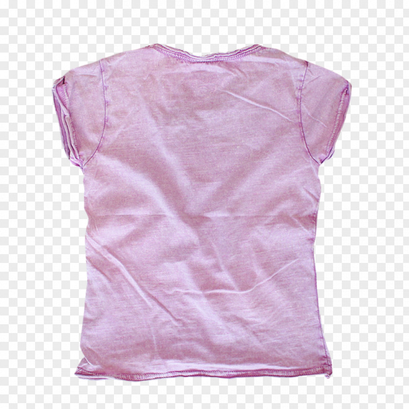T-shirt Sleeve Shoulder Blouse Pink M PNG