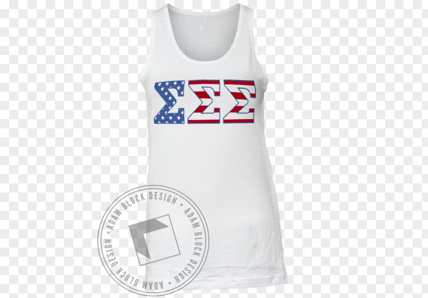 Block Flag T-shirt DePauw University Kappa Alpha Theta Gamma Sleeveless Shirt PNG