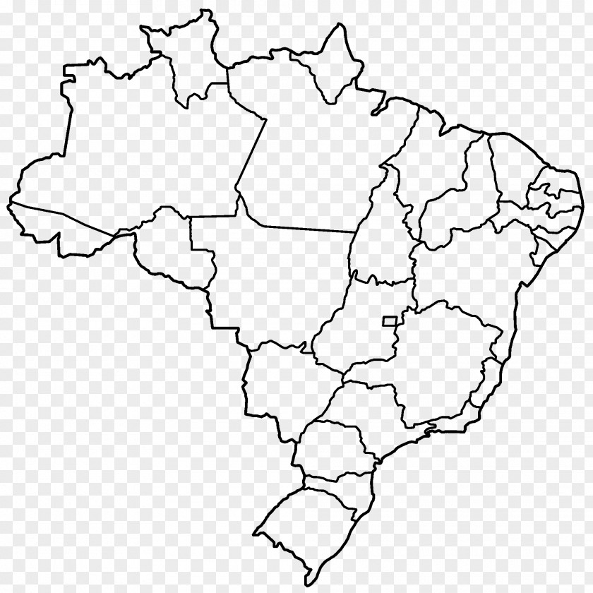 Brazil Flag Of Blank Map Vector PNG