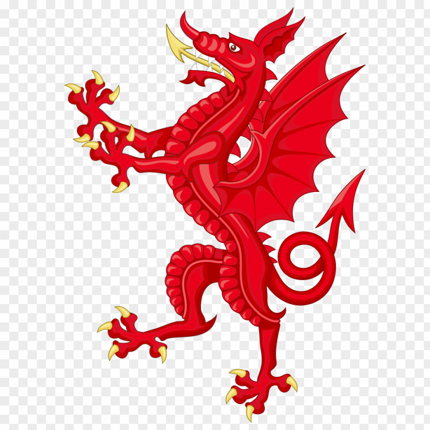 Dragon Wales Coat Of Arms Welsh Supporter PNG