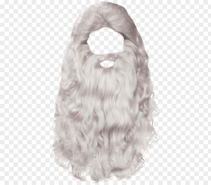 Lace Wig Long Hair Christmas Santa Claus PNG