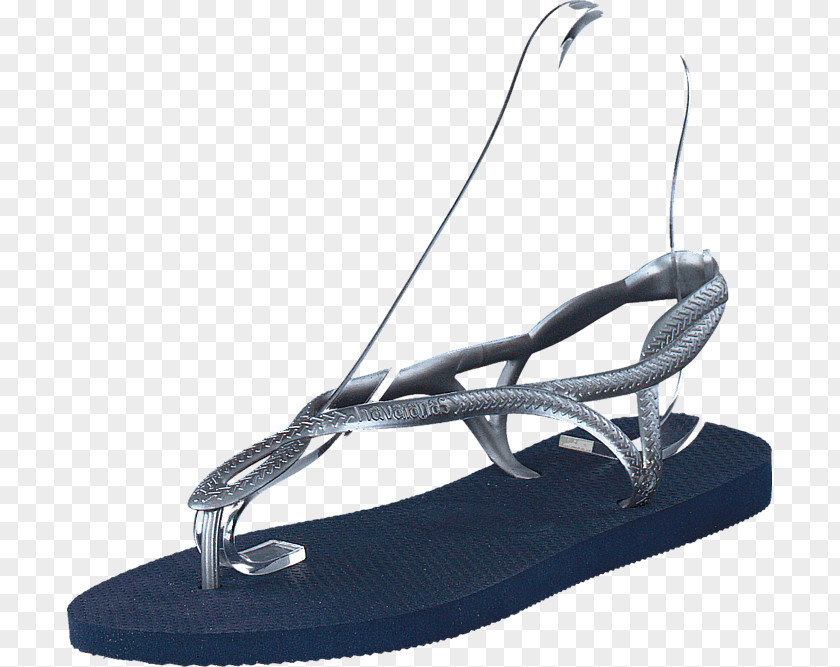 Silver Slipper Flip-flops Shoe Blue PNG