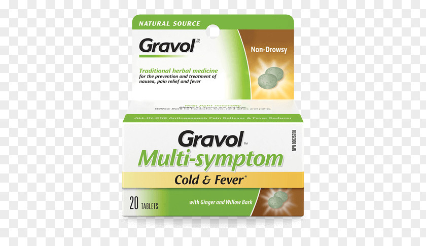 Willow Bark Gravol Natural Source Multi-Symptom Tablets Comprim S Gingembre Nuit De Common Cold Dimenhydrinate PNG