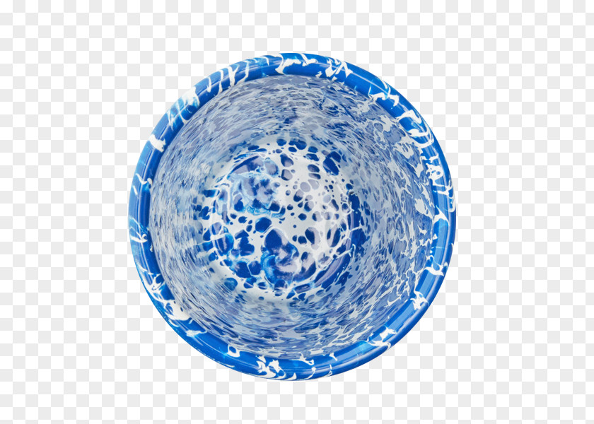Enameled Tableware Cobalt Blue Plate And White Pottery Circle PNG