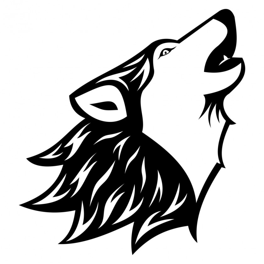 Wolf Gray Black Drawing Clip Art PNG