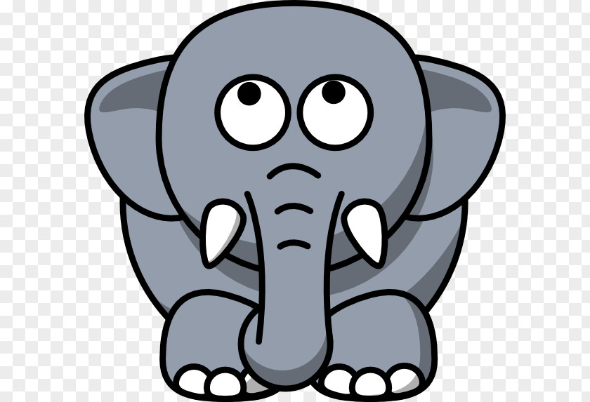 Animated Elephant Clipart In The Room Grey Cuteness Clip Art PNG