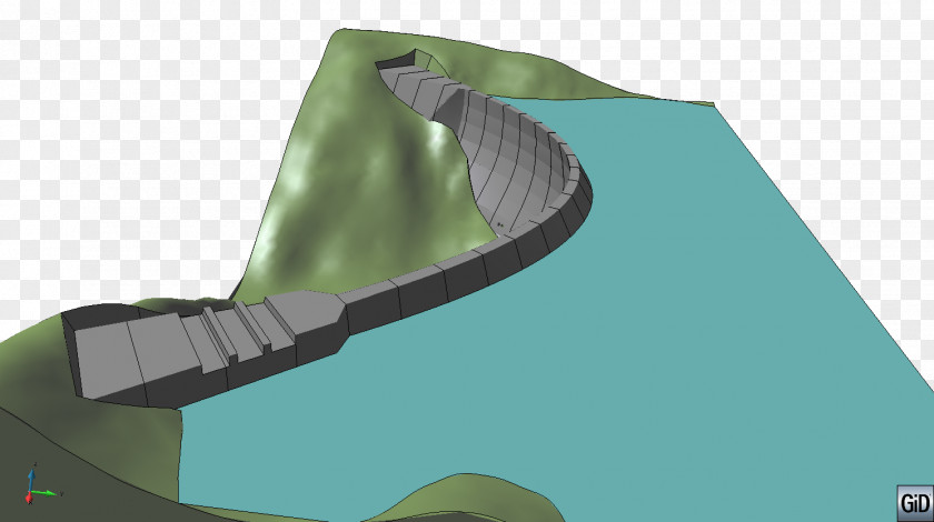 Arch Dam Computer Simulation System Idea PNG